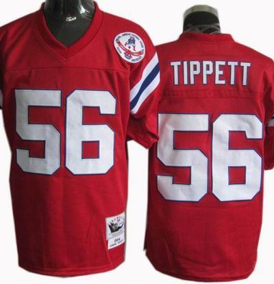 New England Patriots Mitchell & Ness #56 ANDRE TIPPETT Throwback Jersey red