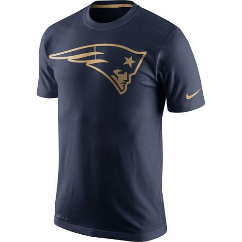 New England Patriots Nike Navy Championship Drive Gold Collection Performance T-Shirt