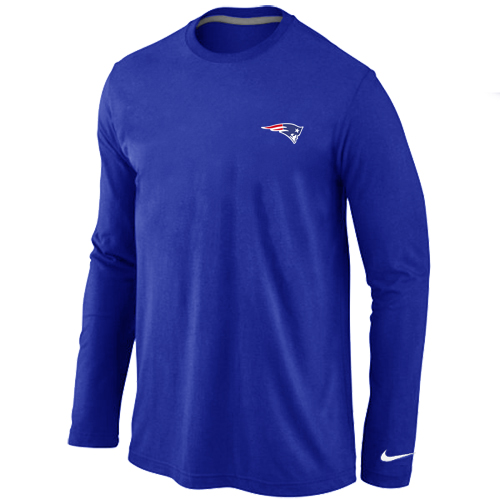 New England Patriots Sideline Legend Authentic Logo Long Sleeve T-Shirt Blue