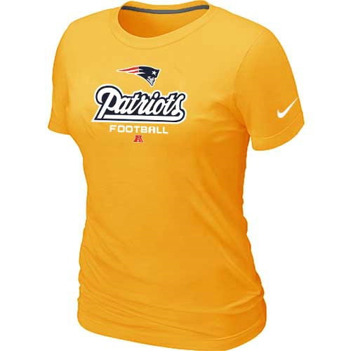New England Patriots Yellow Women's Critical Victory T-Shirt