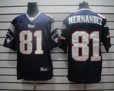 New England patriots #81 Hernandez Blue Colors Jerseys