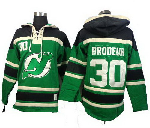 New Jersey Devils #30 Brodeur green Hoody