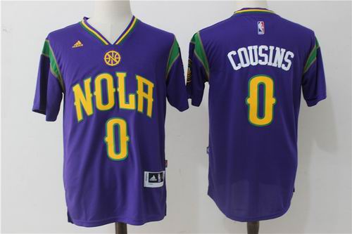 New Orleans Pelicans #0 DeMarcus Cousins Revolution 30 Purple Jersey