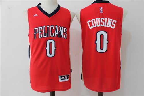 New Orleans Pelicans #0 DeMarcus Cousins red Jersey