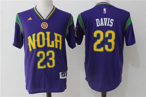 New Orleans Pelicans #23 Anthony Davis Revolution 30 Purple Jersey