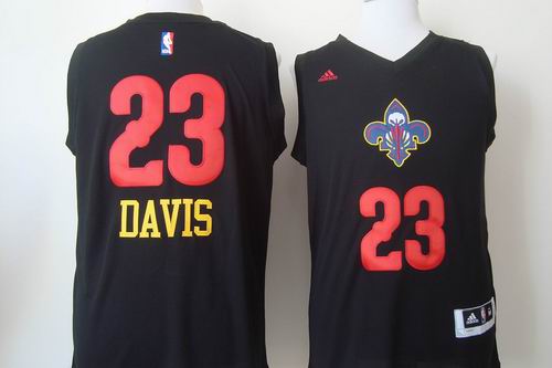 New Orleans Pelicans #23 Anthony Davis Swingman Black Fashion Jersey