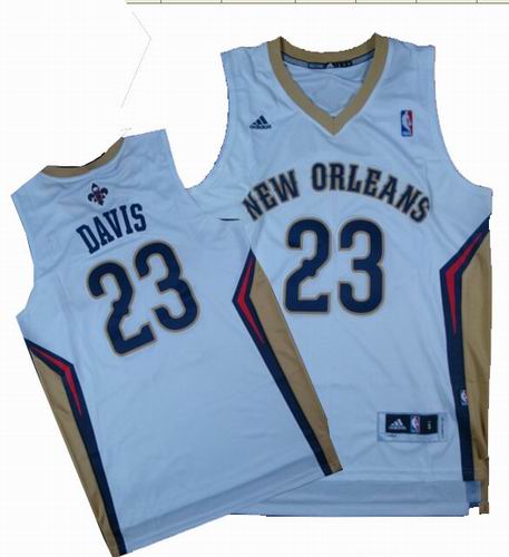 New Orleans Pelicans 23# Anthony Davis white Swingman Jersey