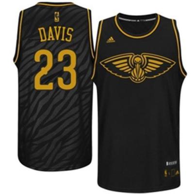 New Orleans Pelicans 23 Anthony Davis Black Precious Metals Fashion Stitched NBA Jersey
