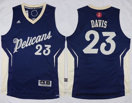 New Orleans Pelicans 23 Anthony Davis Navy 2015-2016 Christmas Day NBA Jersey