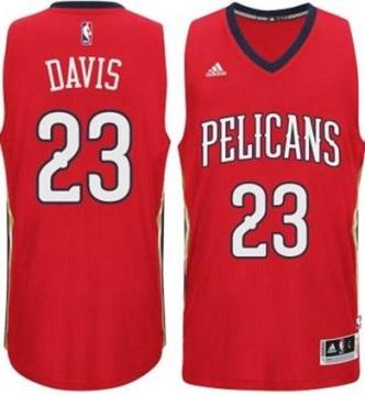 New Orleans Pelicans 23 Anthony Davis Red Alternate Stitched NBA Jersey
