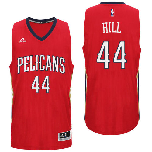New Orleans Pelicans 44 Solomon Hill Alternate Red New Swingman Jersey