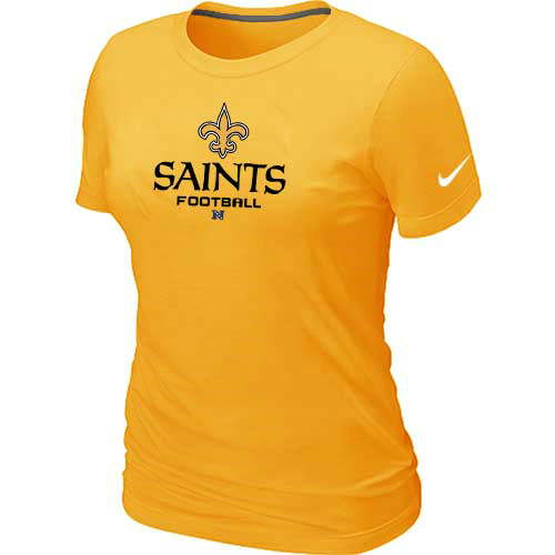 New Orleans Sains Yellow Women's Critical Victory T-Shirt