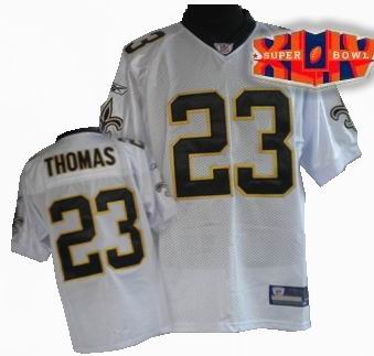 New Orleans Saints #23 Pierre Thomas Super Bowl XLIV Color white Jersey