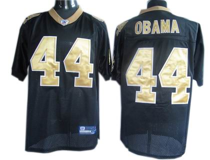New Orleans Saints #44 OBAMA jerseys black