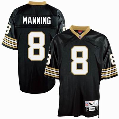 New Orleans Saints #8 Archie Manning Black throwback