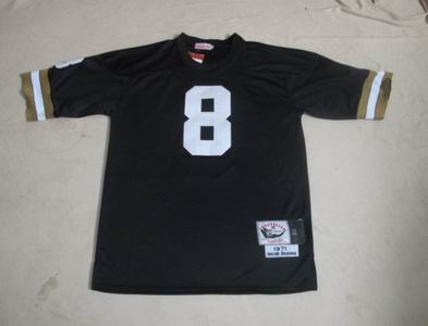New Orleans Saints #8 Archie Manning Black throwback jerseys