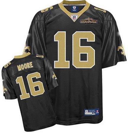 New Orleans Saints 16 Lance Moore Jersey Champions patch