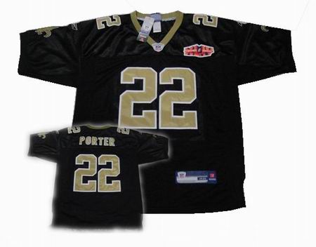 New Orleans Saints 22# PORTER Super Bowl XLIV Jersey Color black