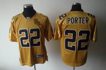 New Orleans Saints 22# porter Golden jersey