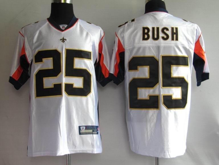 New Orleans Saints 25# Reggie Bush super bowl jerseys white