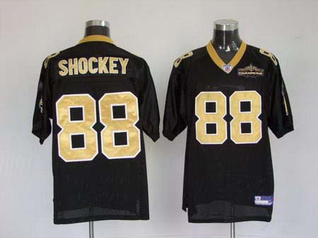 New Orleans Saints 88 Jeremy Shockey black Champions patch