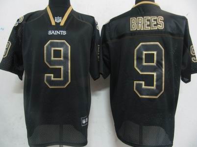 New Orleans Saints 9 Drew Brees Black Field Shadow Premier Jerseys