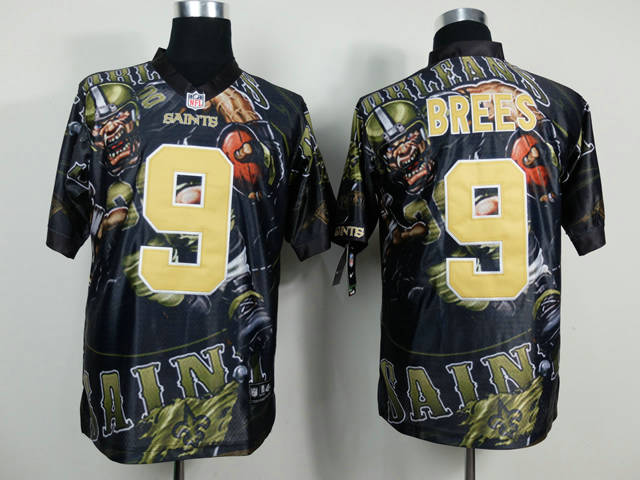 New Orleans Saints 9 Drew Brees Fanatical Version NFL Jerseys