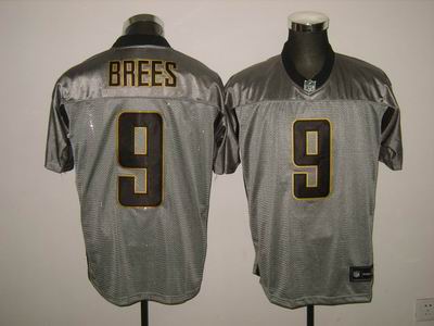 New Orleans Saints 9 Drew Brees Gray shadow jerseys