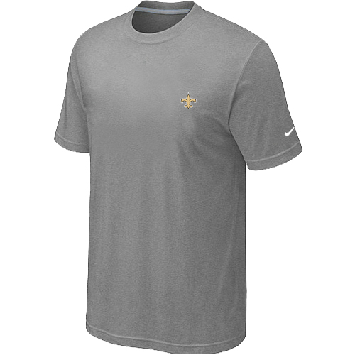 New Orleans Saints Chest embroidered logo T-Shirt Grey
