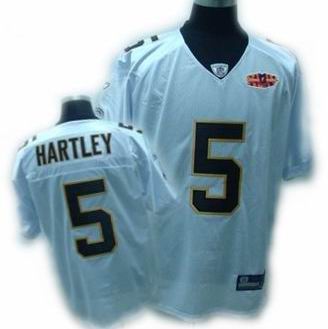 New Orleans Saints HARTLEY #5 jersey 2010 super bowl XLIV jersey white