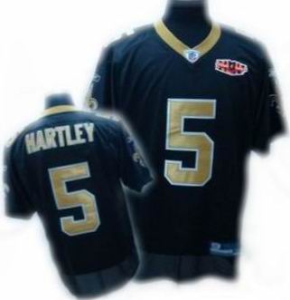 New Orleans Saints HARTLEY jersey #5 2010 super bowl XLIV jersey black