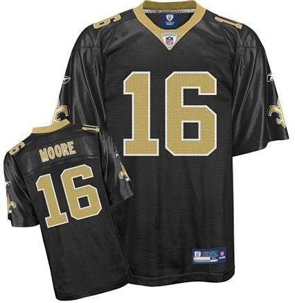 New Orleans Saints Lance Moore jersey #16 Team Color black