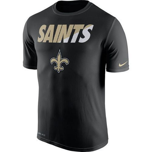 New Orleans Saints Nike Black Legend Staff Practice Performance T-Shirt