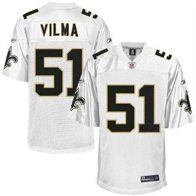 New Orleans Saints jersey #51 Jonathan Vilma white Color Jersey
