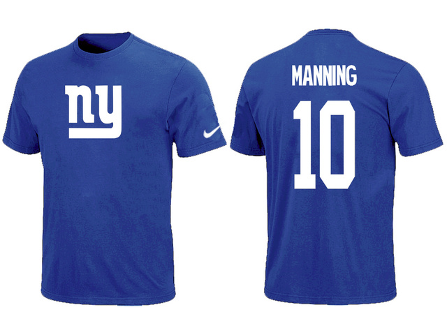 New York Giants #10 Manning blue T-Shirts
