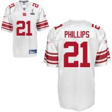 New York Giants #21 Kenny Phillips Authentic 2012 Super Bowl XLVI Jersey white