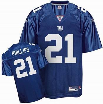 New York Giants #21 Kenny Phillips Team Color Jerseys blue