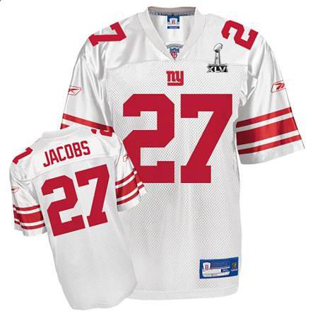 New York Giants #27 Brandon Jacobs 2012 Super Bowl XLVI Jersey white