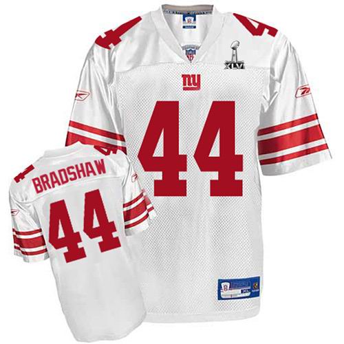 New York Giants #44 Ahmad Bradshaw 2012 Super Bowl XLVI Jersey White