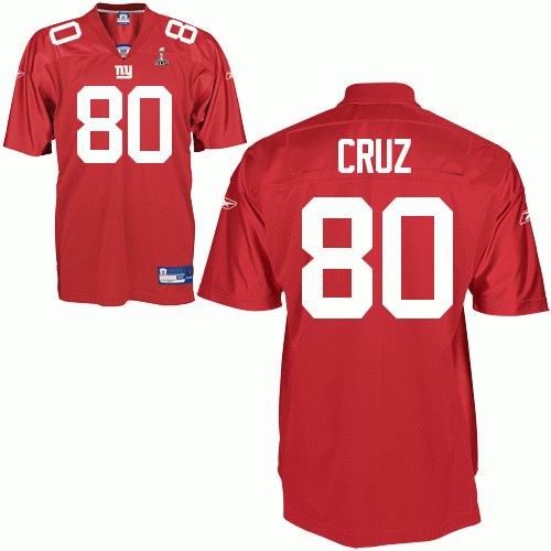 New York Giants #80 Victor Cruz 2012 Super Bowl XLVI Jersey red
