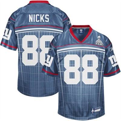 New York Giants #88 Hakeem Nicks 2012 Super bowl Jersey