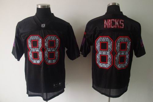 New York Giants #88 Hakeem Nicks Black United Sideline Jersey