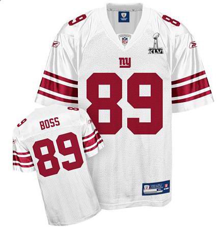 New York Giants #89 Kevin Boss 2012 Super Bowl XLVI Jersey white