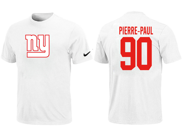 New York Giants #90 Pierre-Paul white T-Shirts