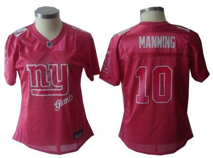 New York Giants 10# Eli Manning 2011 Womens FEM FAN Jersey pink