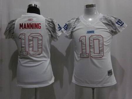 New York Giants 10# Eli Manning Women s Field Flirt Fashion Jerseys white