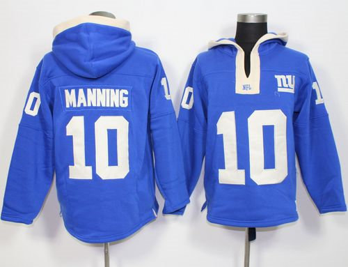 New York Giants 10 Eli Manning Royal Blue Player Winning Method Pullover NFL Hoodie