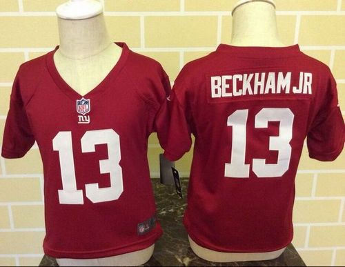 New York Giants 13 Odell Beckham Jr Red Alternate Toddler Nike NFL game Jersey