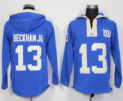 New York Giants 13 Odell Beckham Jr Royal Blue Player Winning Method Pullover NFL Hoodie
