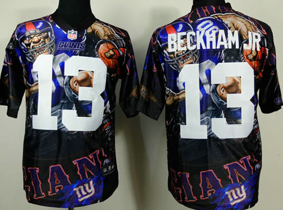 New York Giants 13 Odell Beckham Men Fanatical Version NFL Jerseys